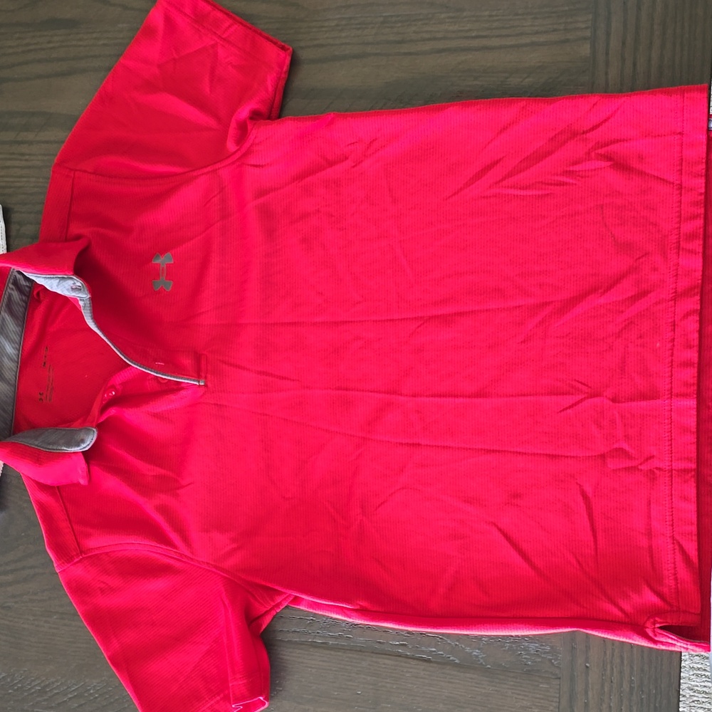 Under Armour Men's Red Polo Shirt Men's Size Small